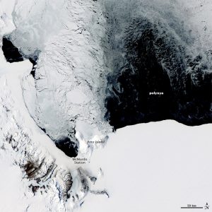 Polynya off the Antarctic Coast