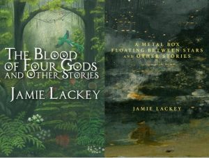 Cover art for two collections by Jamie Lackey
