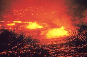 Lava from a 1948 eruption. Not the floor.