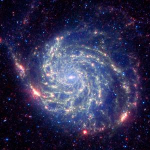 Infrared photograph of Messier 101 galaxy