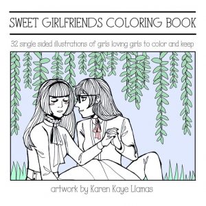 Cover for Sweet Girlfriends Coloring Book by K. K. Llamas