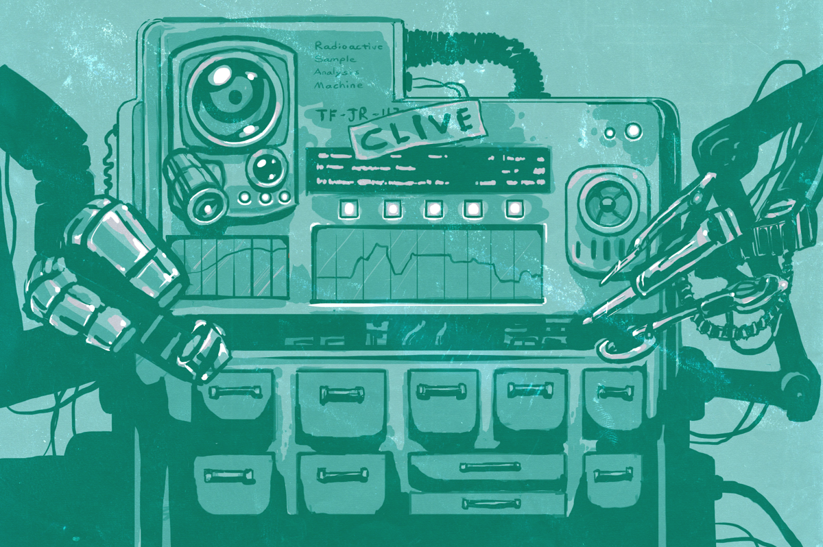 Illustration of a robot named Clive.